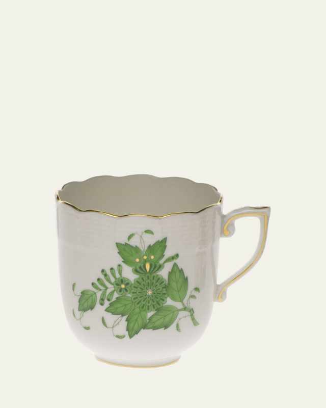 Chinese Bouquet Green Mocha Cup